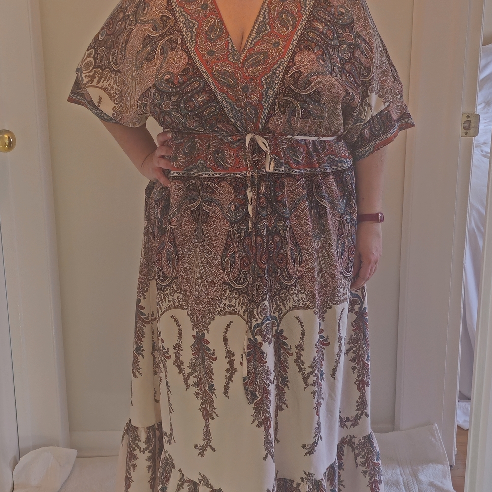 SHEIN Multicolor Paisley Maxi Dress
